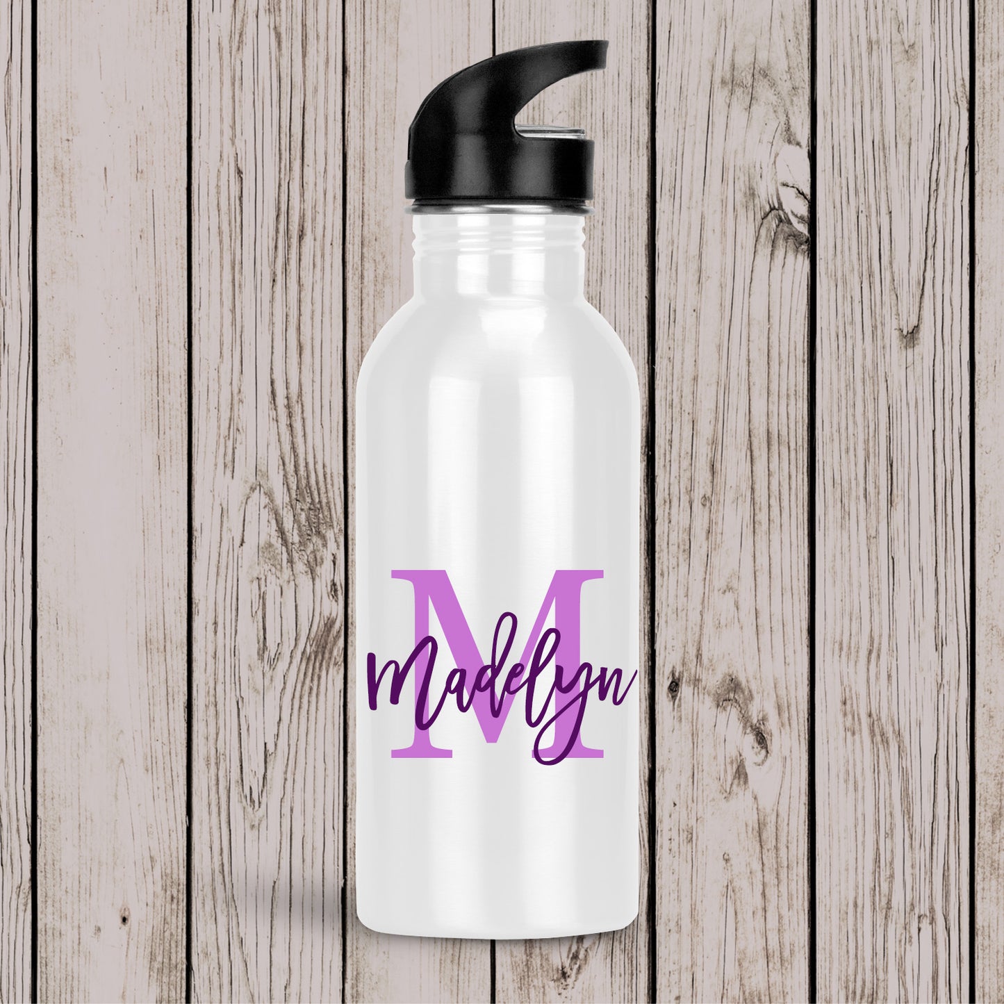 Monogram Drink Bottle Blue