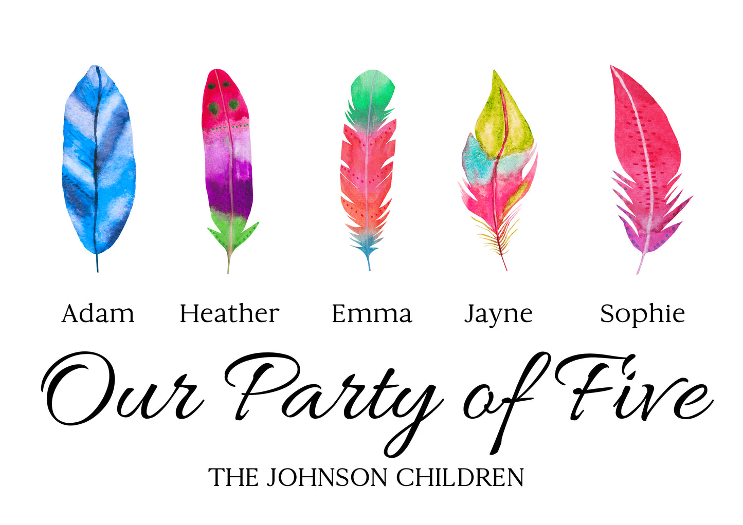 Feather Family Print - Digital File