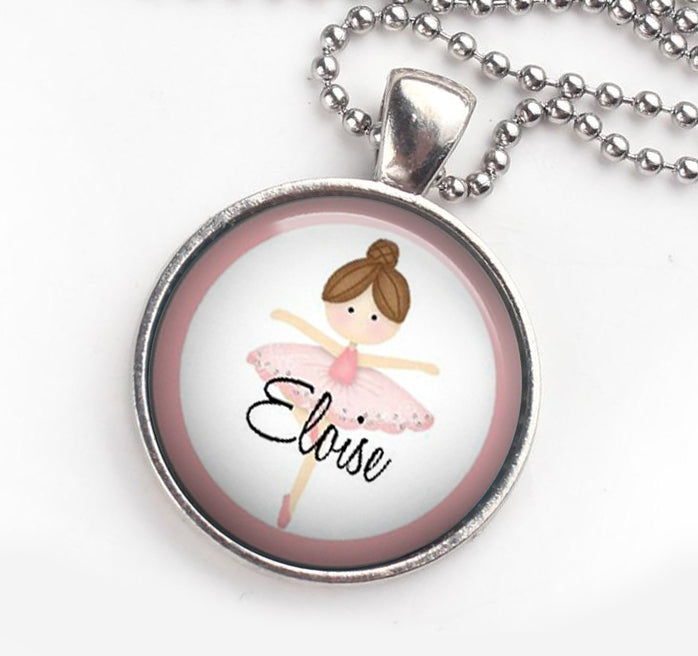 Personalised Pendant Necklace Ballerina