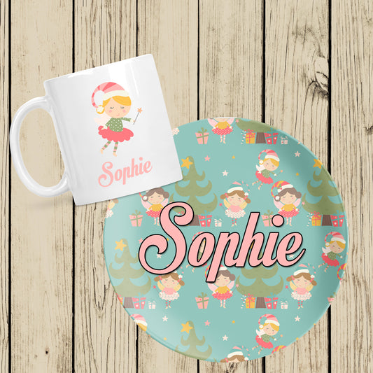 Christmas Fairy Mug and Plate set