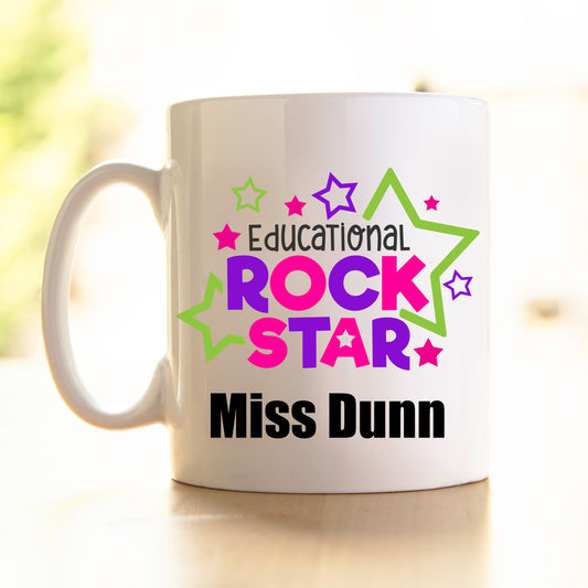 Teacher's Mug -Educational Rockstar pink/purple