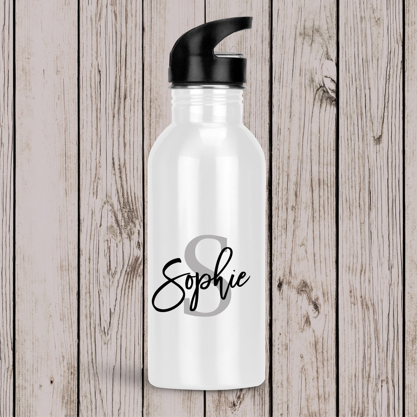 Monogram Drink Bottle Black