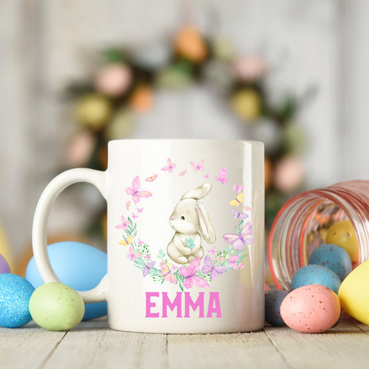 Easter Bunny and Butterflies Mug