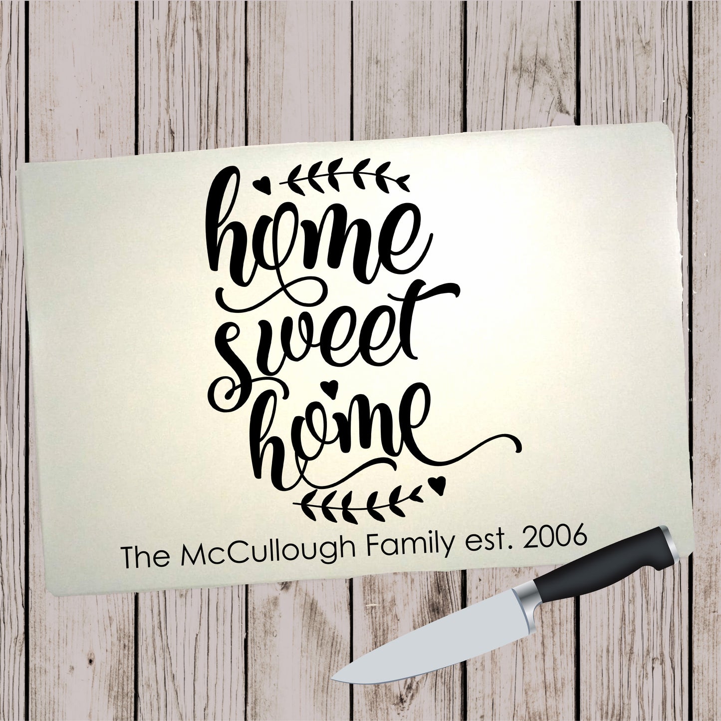 Glass Cutting Board - Home Sweet Home