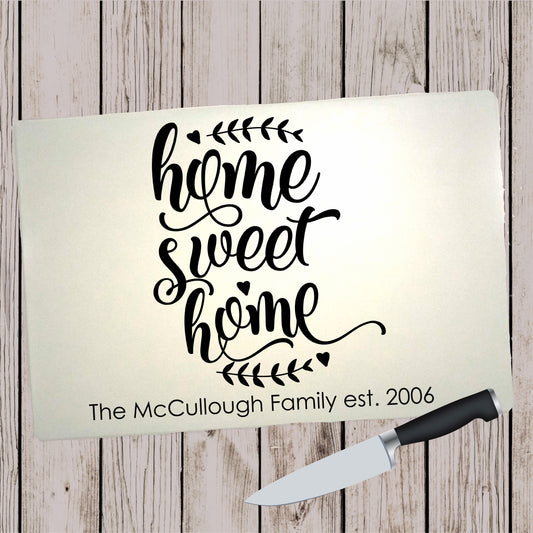Glass Cutting Board - Home Sweet Home