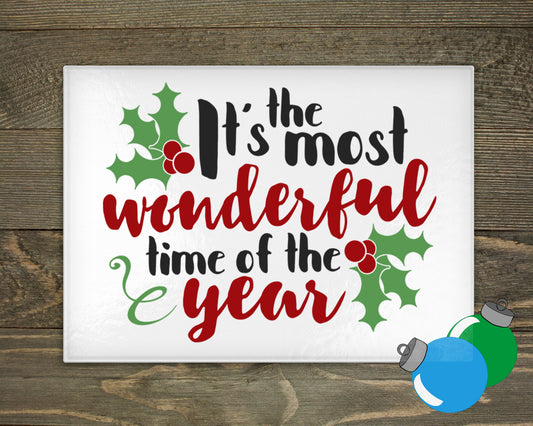 Glass Cutting Board - Most Wonderful Time