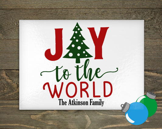 Glass Cutting Board - Joy to the World