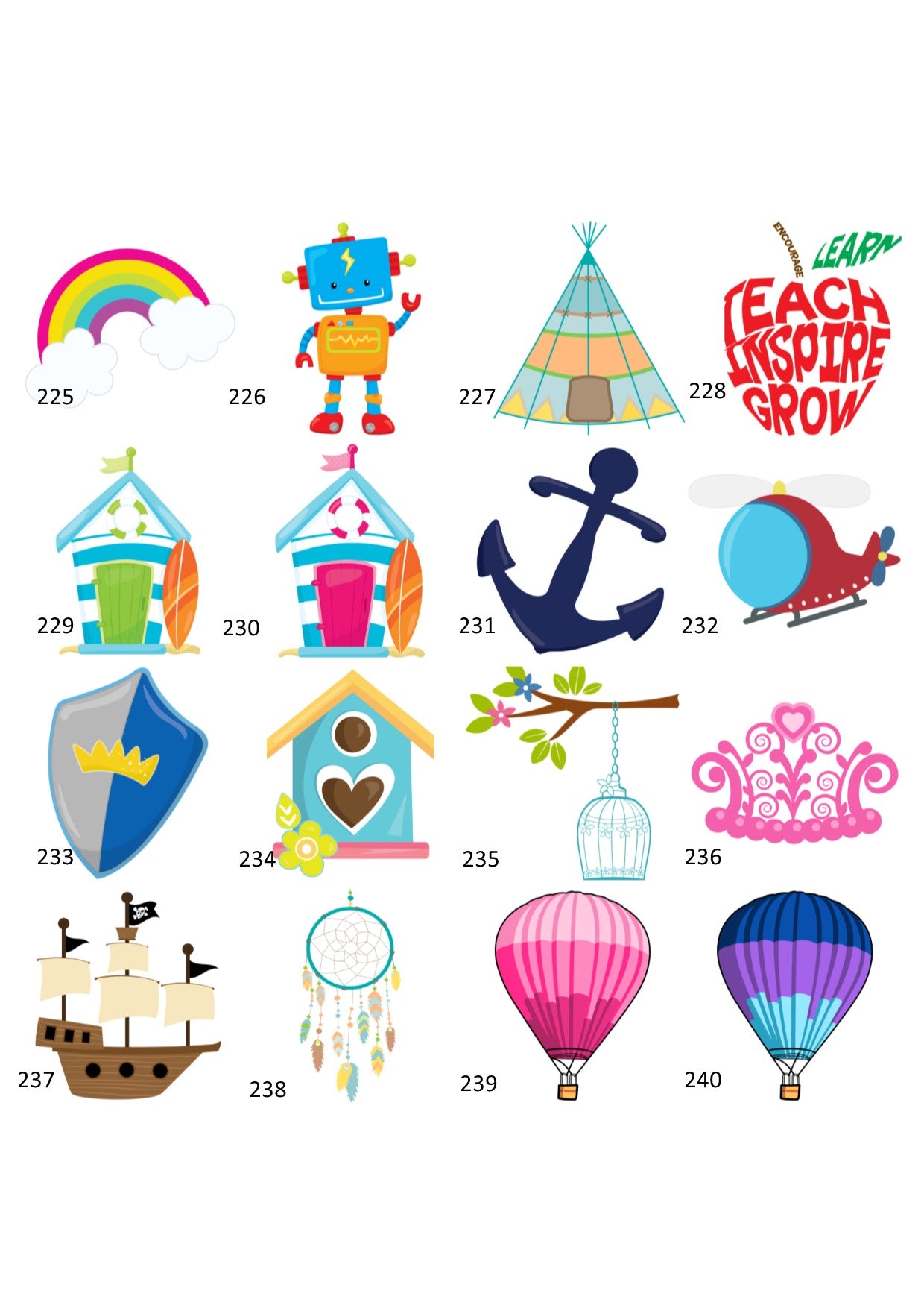 Set of 3 Personalised Bag Tags Plastic Round 6cm - 250+ Designs!