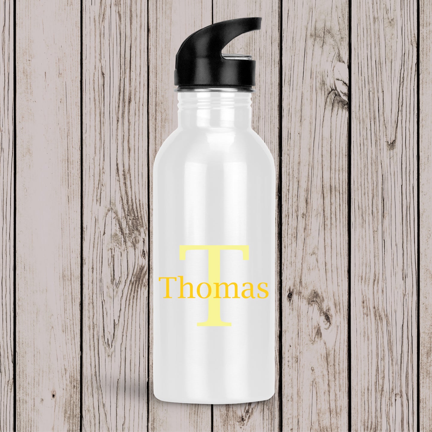 Monogram Drink Bottle Yellow